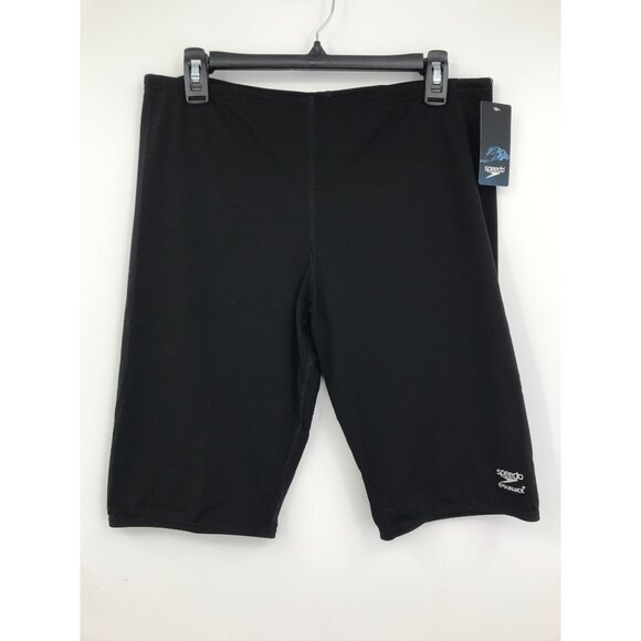 Speedo Men's Endurance+ Solid Jammer Swimwear Black 38 NEW - Picture 2 of 7